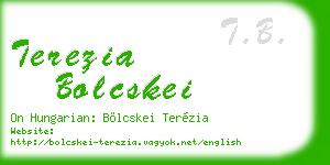terezia bolcskei business card